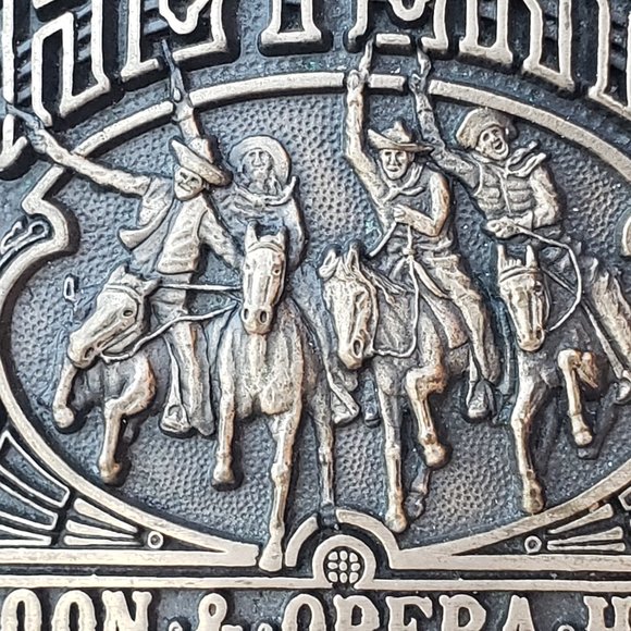 Cheyenne Saloon & Opera House Solid Brass Belt Buckle - Orlando, Fla - Vintage - Picture 4 of 7